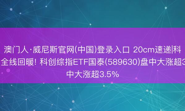 澳门人·威尼斯官网(中国)登录入口 20cm速递|科创板全线回暖! 科创综指ETF国泰(589630)盘中大涨超3.5%