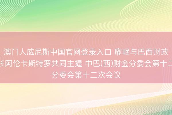 澳门人威尼斯中国官网登录入口 廖岷与巴西财政部副部长阿伦卡斯特罗共同主握 中巴(西)财金分委会第十二次会议